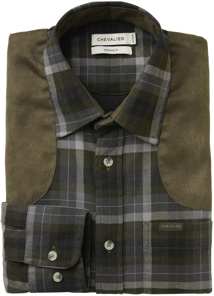 Chill Coolmax Shooting Fit Shirt Men Fern Green Checked, view: 4