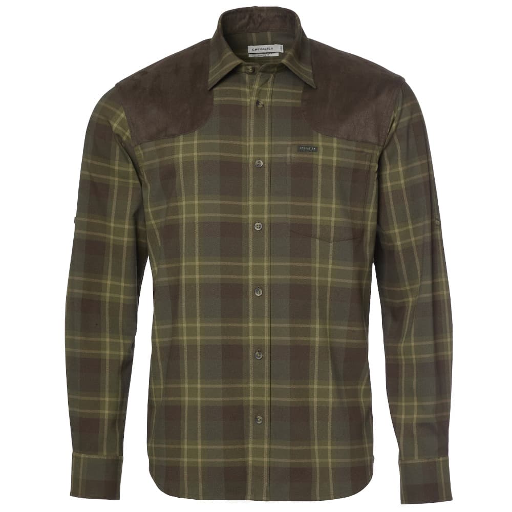 Chill Shooting Fit Coolmax Shirt Men Pinegrove Green Checked, view: 0