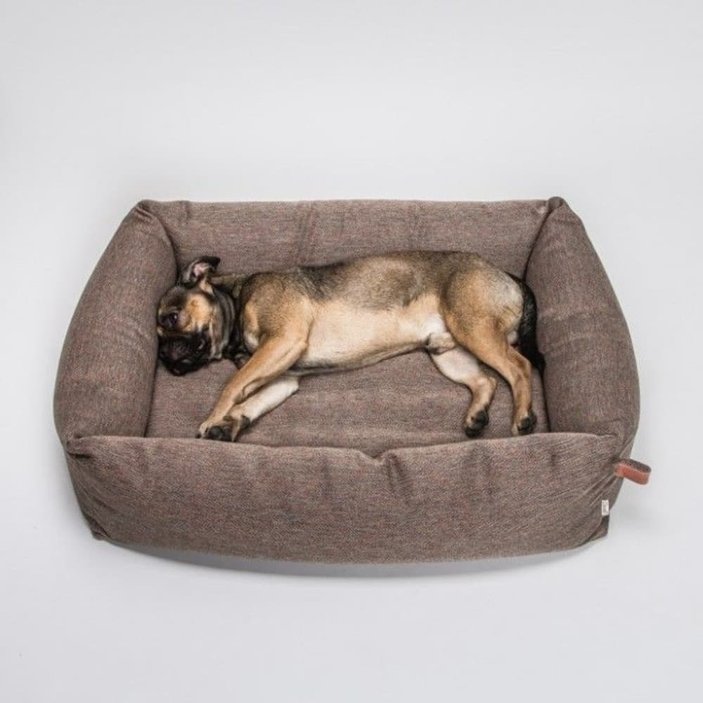 Sleepy Dog Bed S+ Herringbone Brown, view: 1