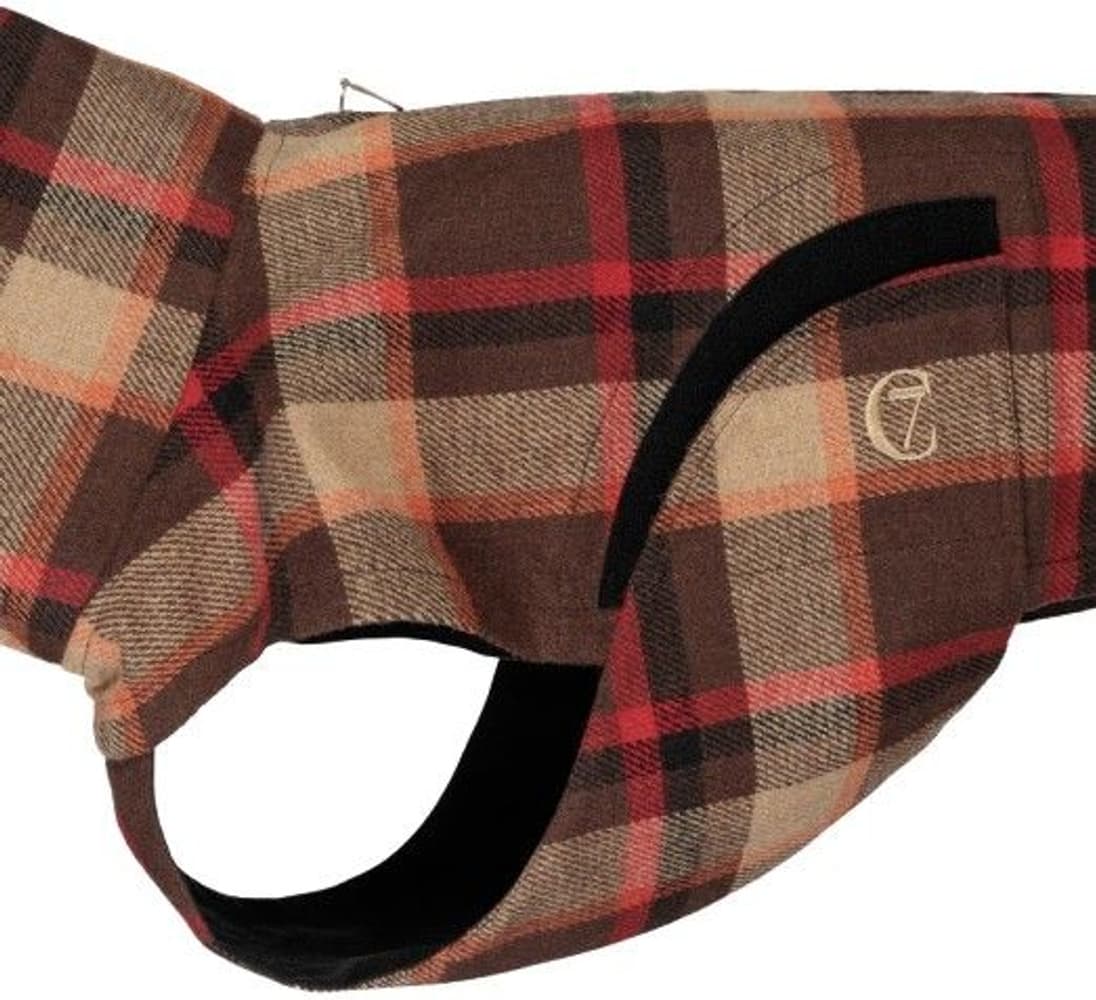 Dog Rain Coat Glasgow size 3-5 Plaid Orange, view: 1