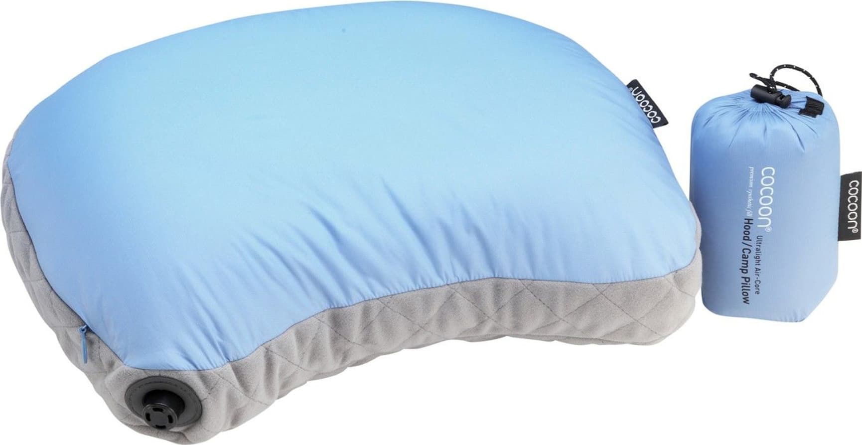 Air Core Pillow Hood/Camp UL Light Blue/Grey, view: 0