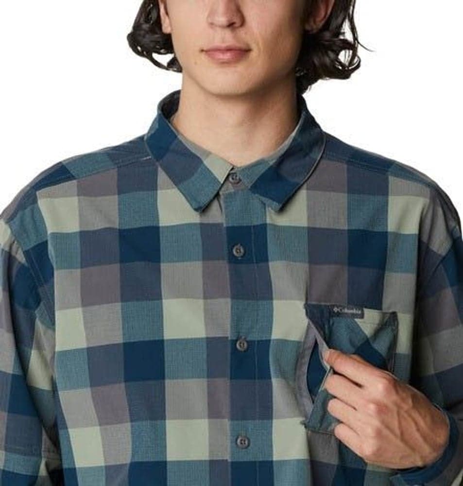 M's Triple LS Shirt Grid Grid Buffalo/City Grey, view: 4