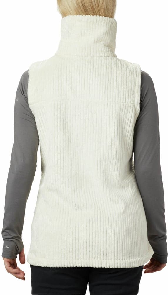 W's Fire Side Sherpa Vest Chalk Stripe, view: 2
