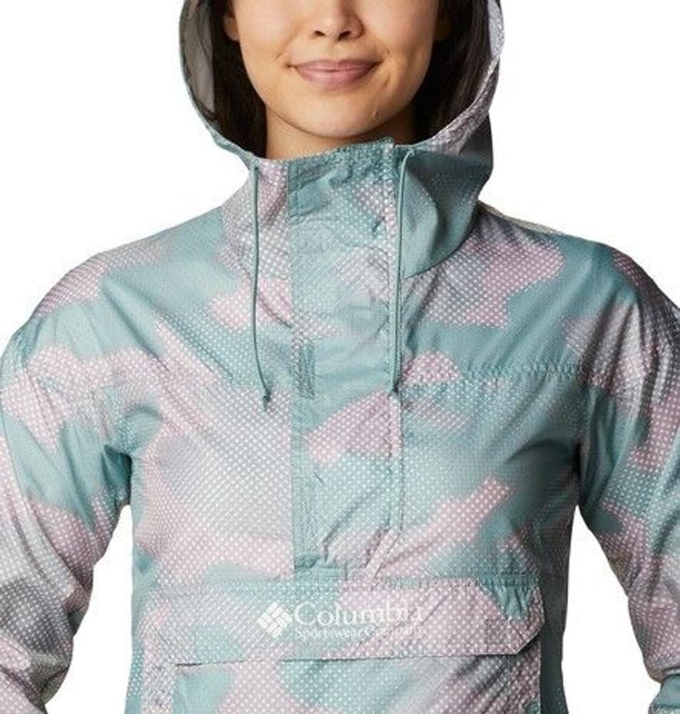 W's Challenger Windbreaker Aqua Tone Camo Spotted Print, view: 2