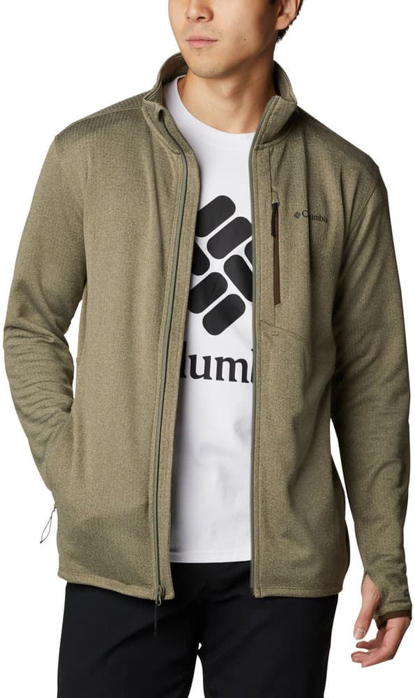 M's Park View Fleece Full Zip Heather Stone Green, view: 0