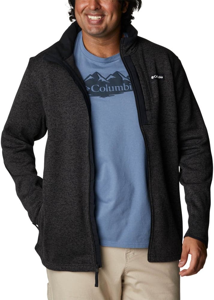 M's Sweater Weather Full Zip Heather Black, view: 2