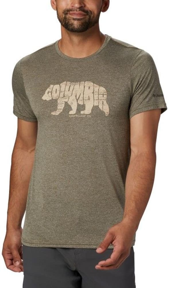 Terra Vale Short Sleeve Shirt New Olive Heather Grizzly Walk, view: 0