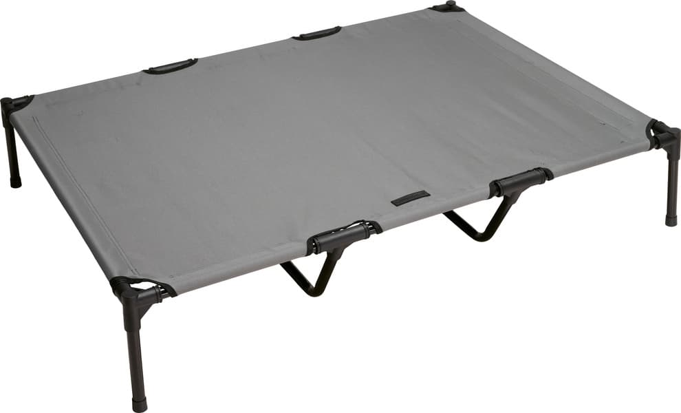 Folded Camping Bed 122x91x23 cm Grey, view: 0