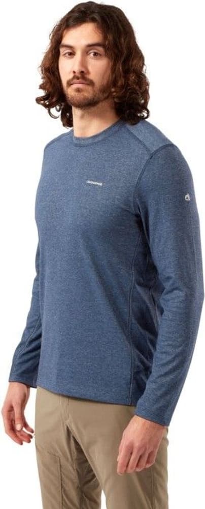 M's NosiLife Talen LS T-Shirt Soft Navy Marl, view: 1