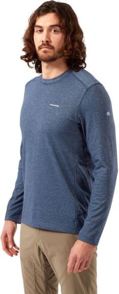 M's NosiLife Talen LS T-Shirt Soft Navy Marl, view: 1