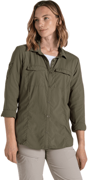 W's NosiLife Adventure LS Shirt III Wild Olive, view: 1