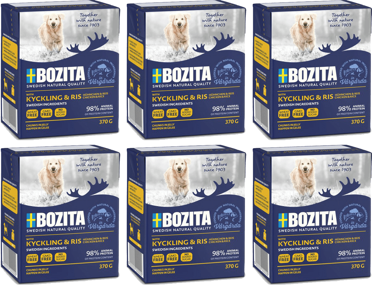Kyckling/Ris Bitar i Gelé 6 x 370 g, view: 0