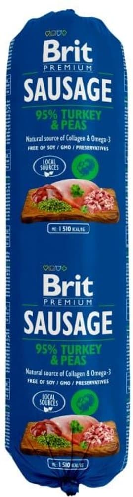 Brit Köttkorv Turkey & Peas 800 g, view: 0