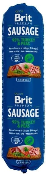 Brit Köttkorv Turkey & Peas 800 g, view: 0