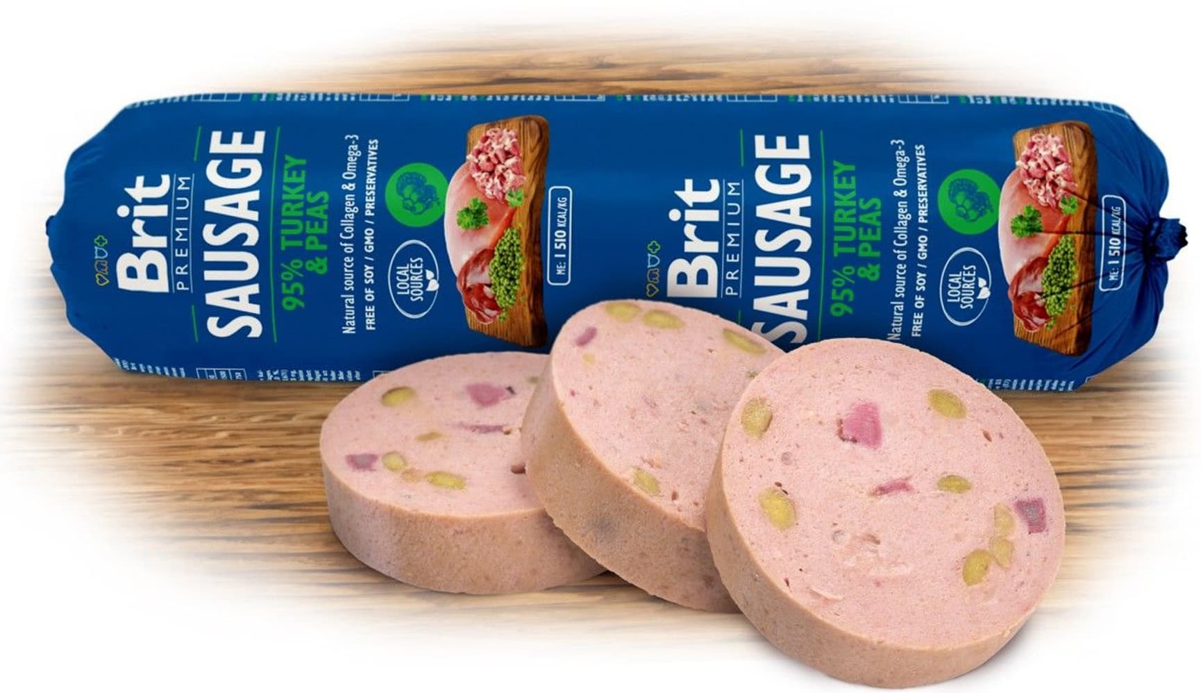 Brit Köttkorv Turkey & Peas 800 g, view: 1