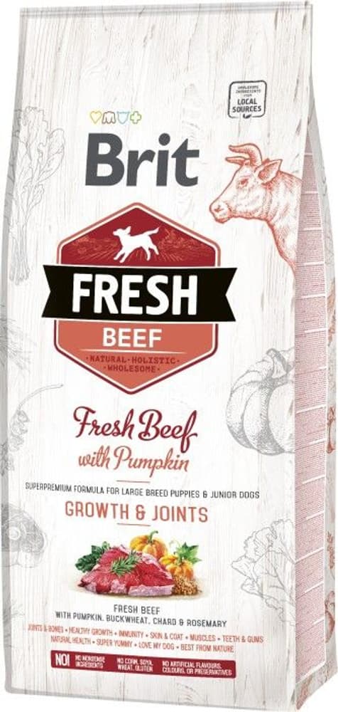 Brit Fresh Beef with Pumpkin Puppy Large 12 kg, view: 0