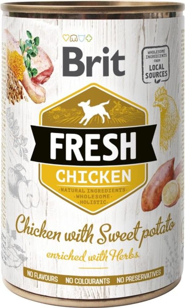 Brit Fresh Cans Chicken with Sweet Potato 400 g, view: 0