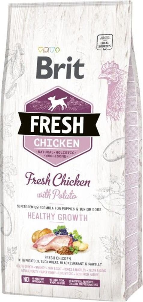 Brit Fresh Chicken with Potato Puppy Healthy Growth 12 kg, view: 0