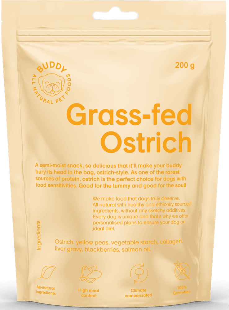 Semi-moist Snack Ostrich with Blackberries 200 g, view: 0