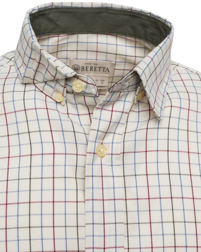 M's Charlow LS Shirt White & Green Check, view: 2