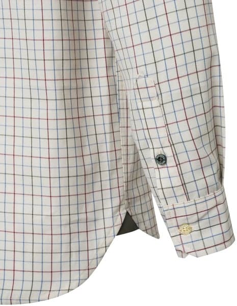 M's Charlow LS Shirt White & Green Check, view: 3