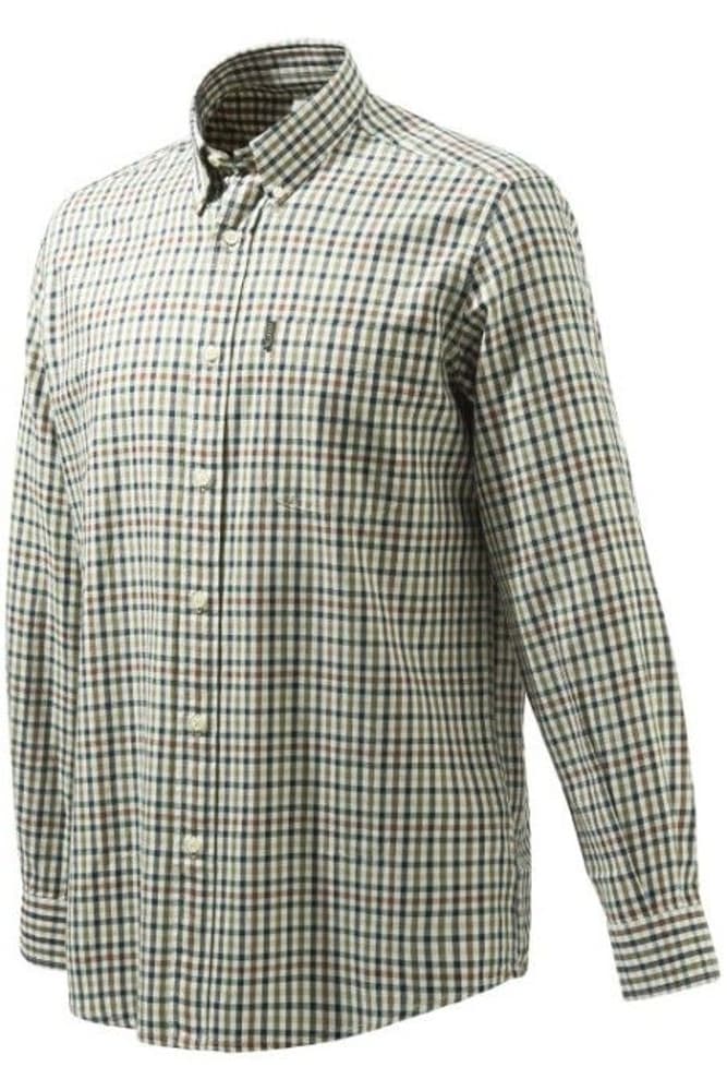 Wood Button Down Shirt Green & Haselnut Check, view: 0