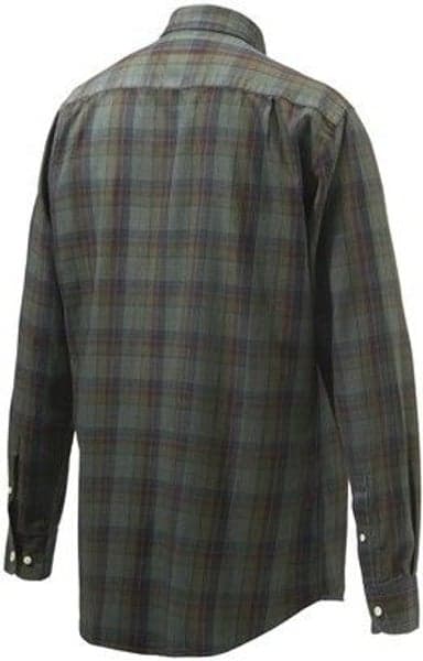 Wood Button Down Shirt Green & Red, view: 1