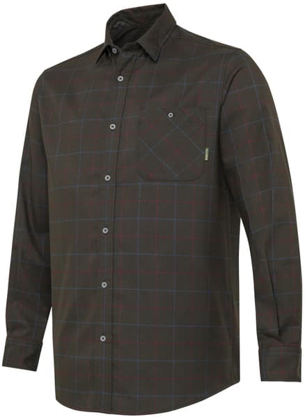 Bark/Burgundy Check