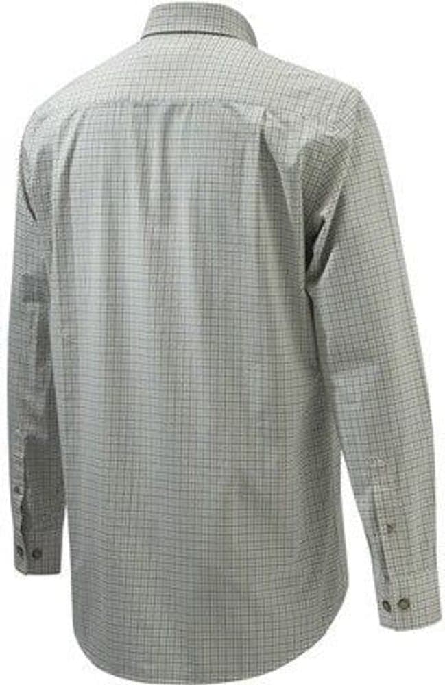 Wood Plain Collar Shirt Green & Purple Check, view: 1