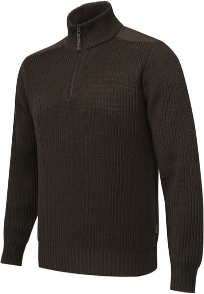 Dover Half Zip Tech Sweater Brown Bark & Moss, view: 0