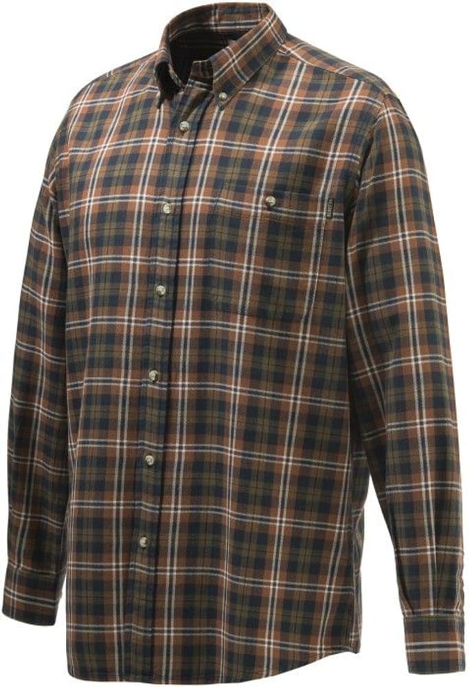 Wood Flannel Button Down Shirt Tobacco, view: 0