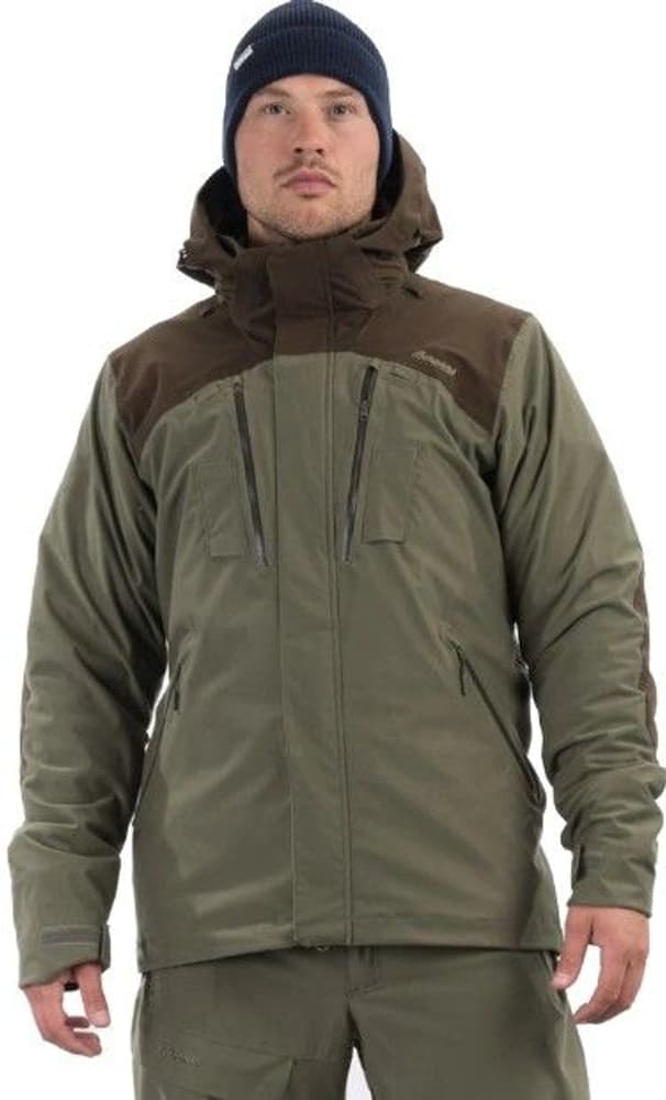 Bergans M's Hogna V2 2L Jacket Green Mud / Dark Wood Brown, view: 1