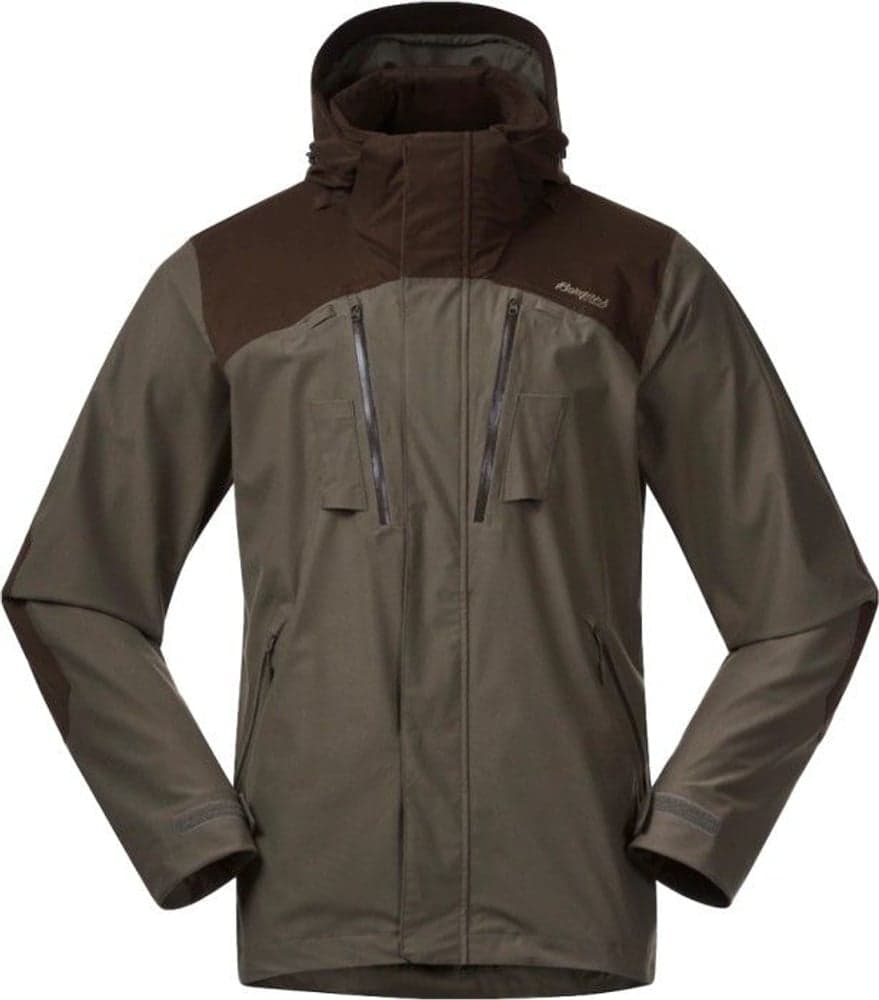 Bergans M's Hogna V2 2L Jacket Green Mud / Dark Wood Brown, view: 0