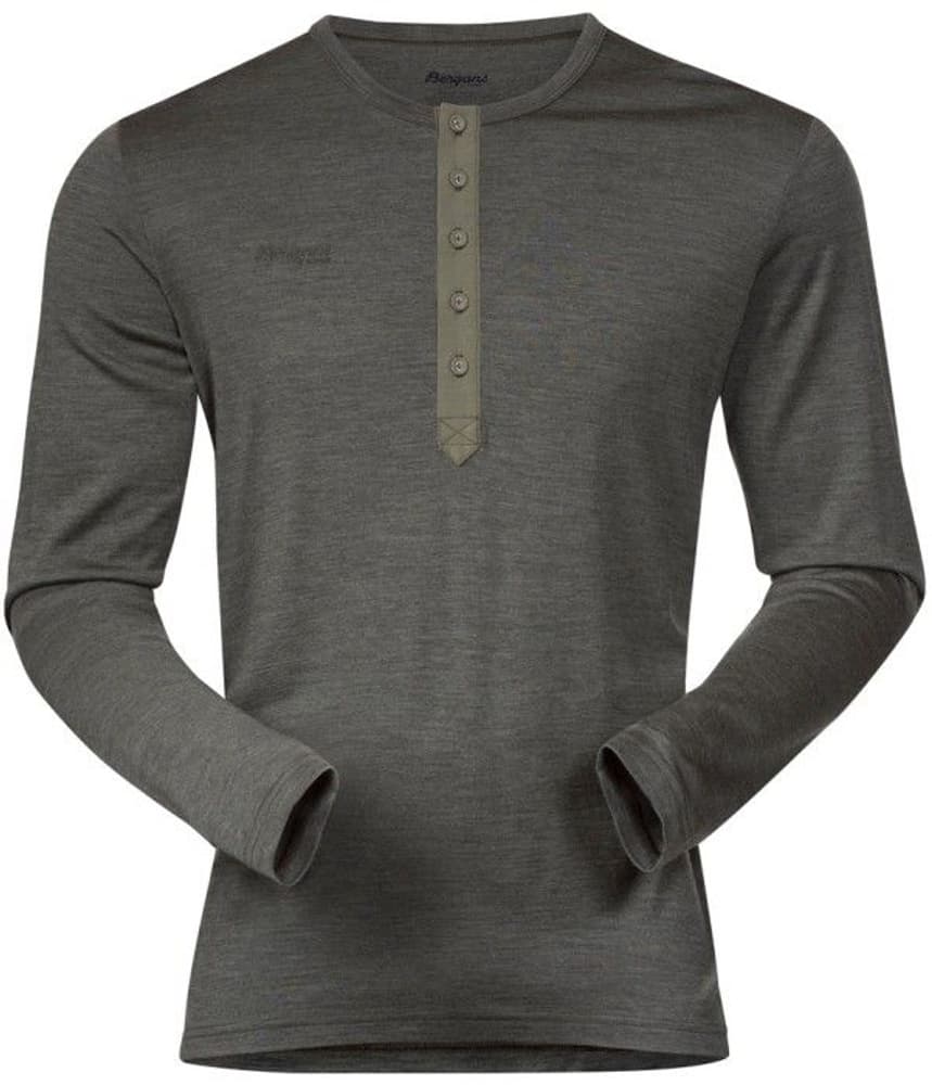 Bergans M's Henley Wool Shirt Seaweed Melange, view: 0