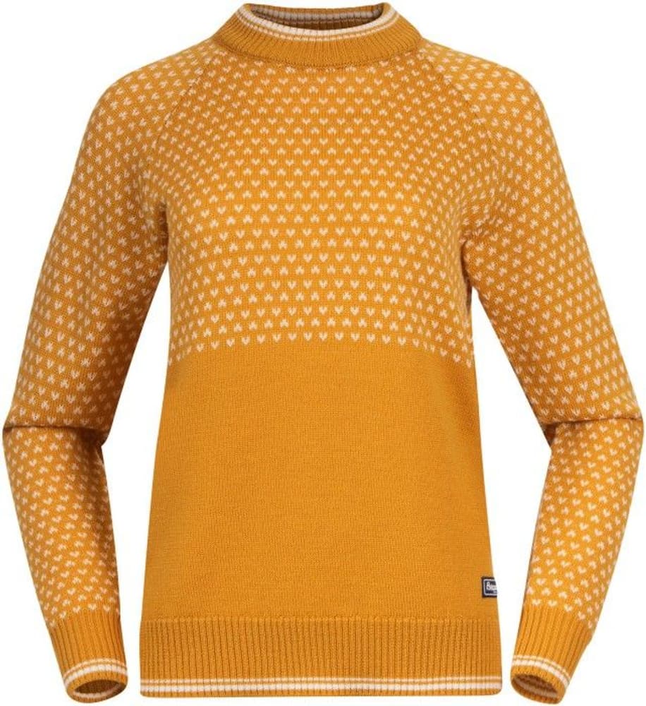 Bergans W's Alvdal Wool Jumper Golden Yellow/Vanilla White, view: 0
