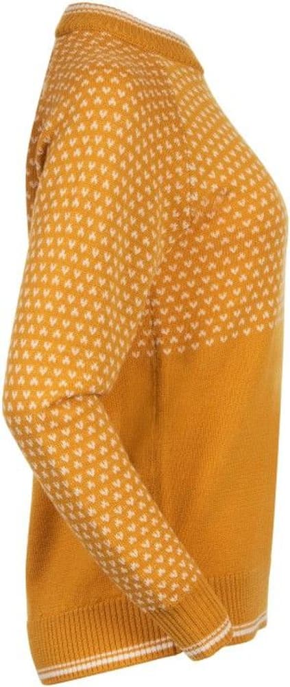 Bergans W's Alvdal Wool Jumper Golden Yellow/Vanilla White, view: 3