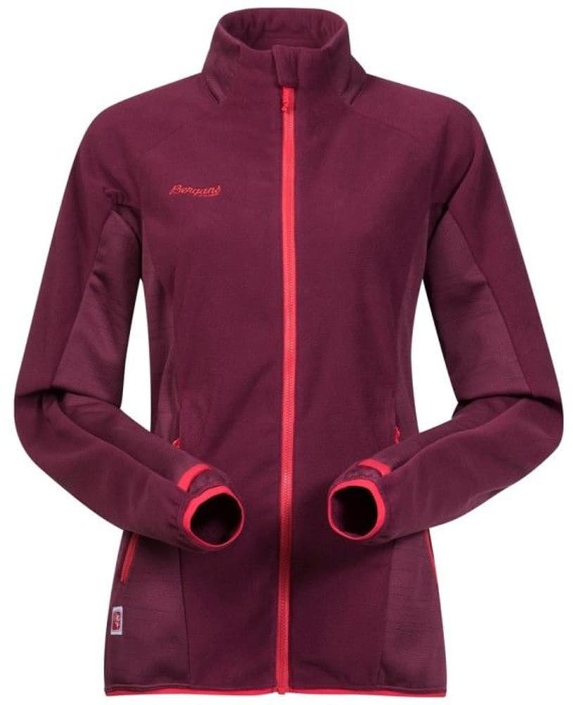 Bergans W's Cecilie Fleece Jacket Dark Cherry/Strawberry, view: 0