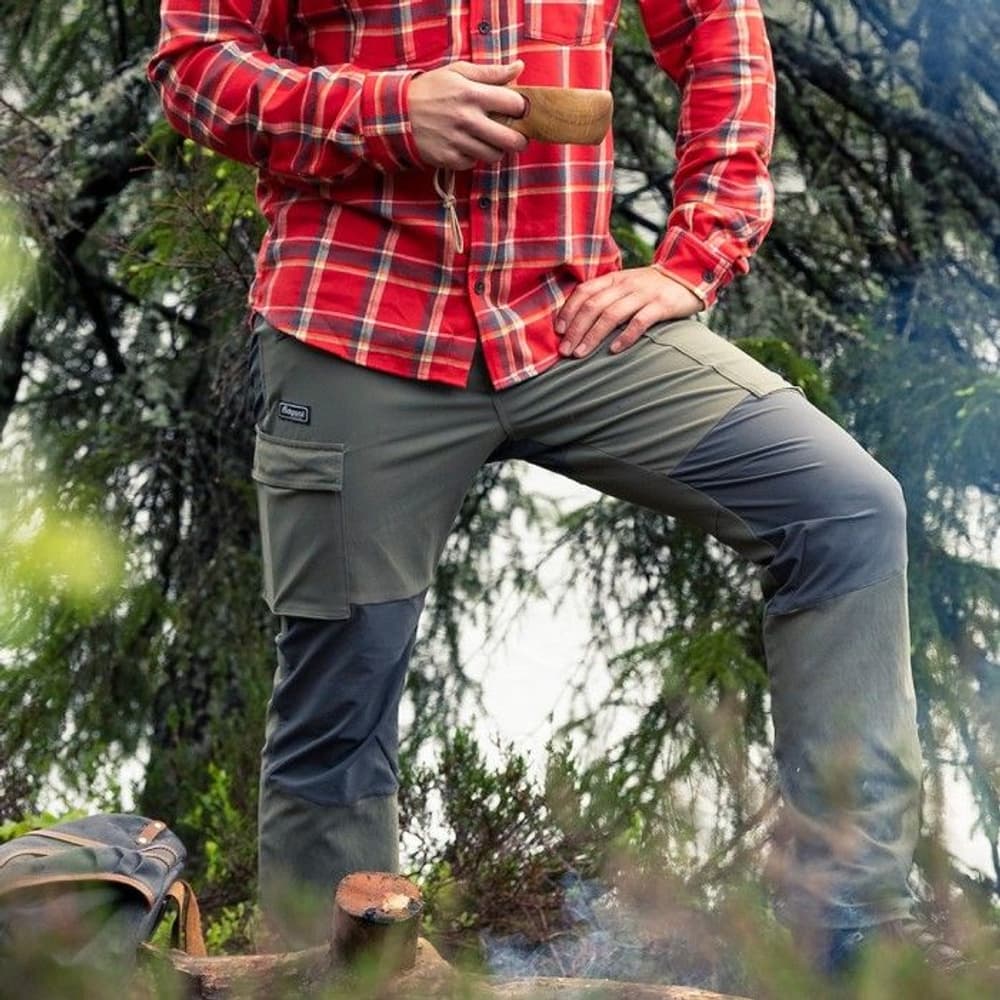 Bergans M's Nordmarka Hybrid Pants Green Mud / Solid Dark Grey, view: 2