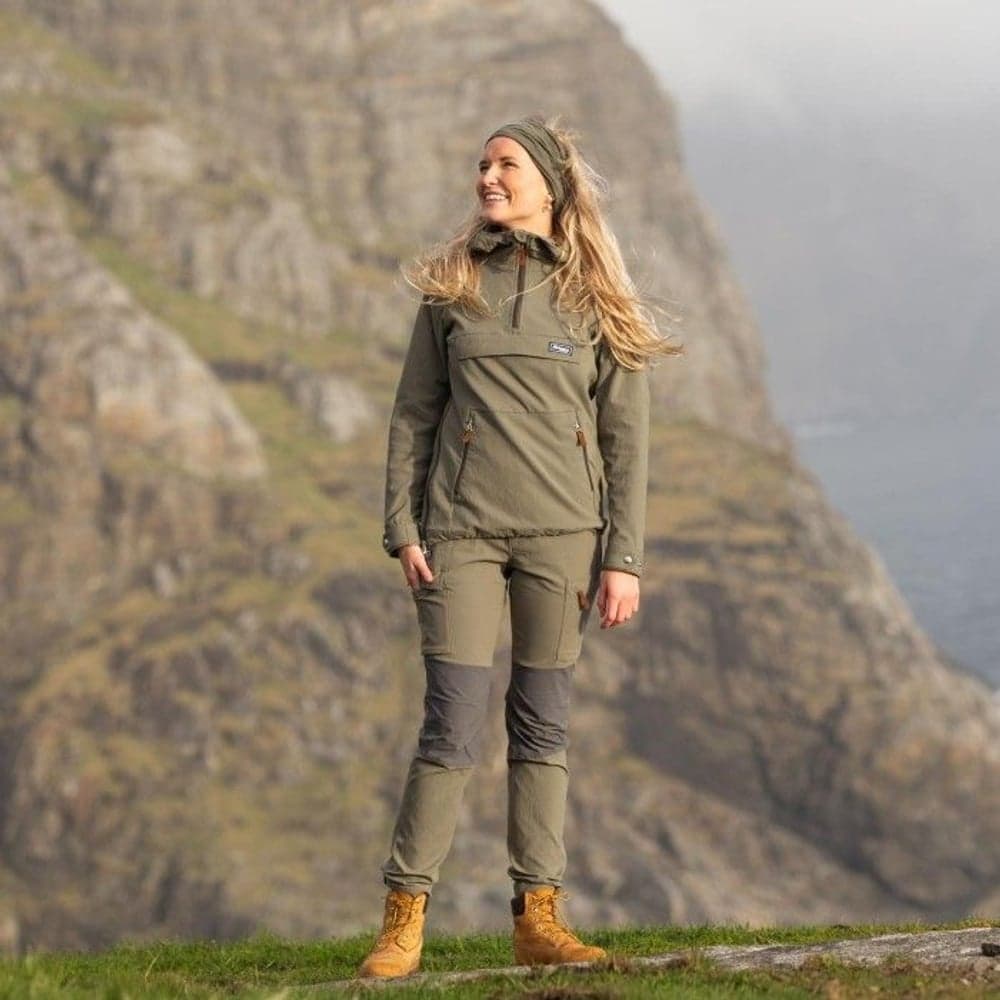 Bergans W's Nordmarka Hybrid Pants Green Mud / Solid Dark Grey, view: 5