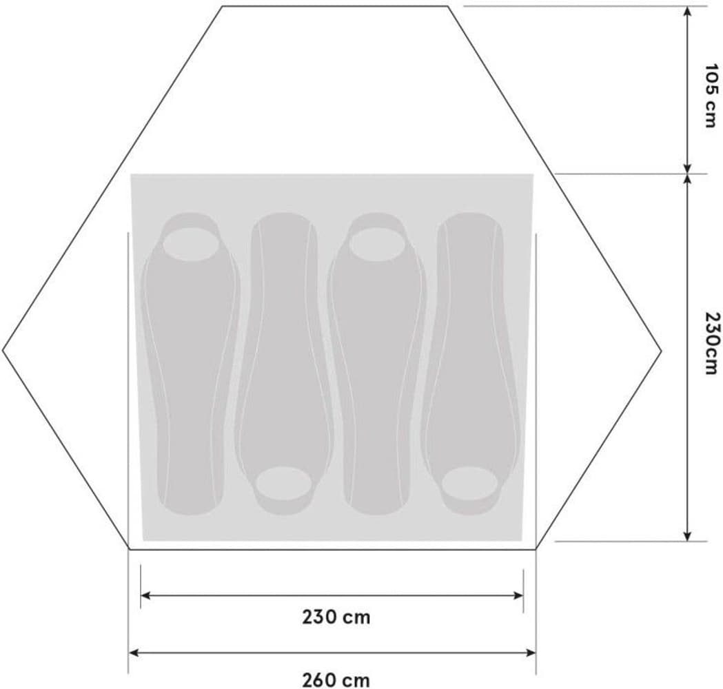Bergans Wiglo® LT v.2 4-Pers Tent 4-Pers Lt Fogblue, view: 4