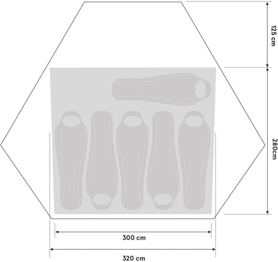 Bergans Wiglo® LT v.2 6-Pers Tent 6-Pers Lt Fogblue, view: 4