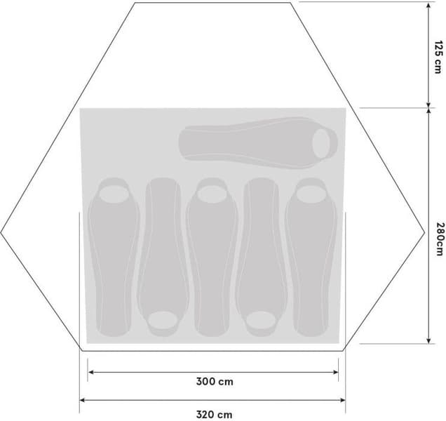 Bergans Wiglo® LT v.2 6-Pers Tent 6-Pers Lt Fogblue, view: 4