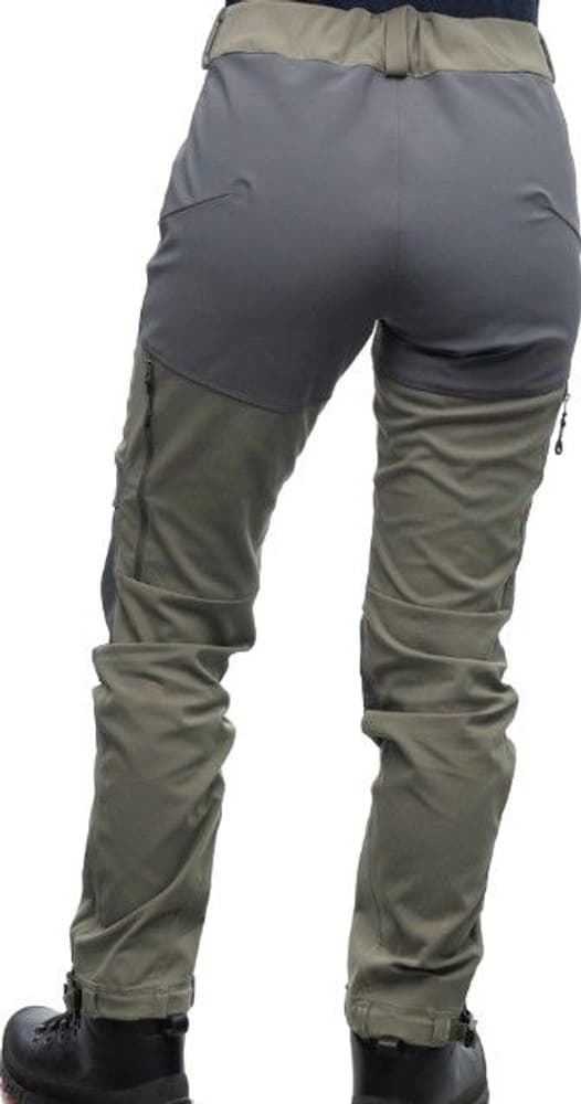 Bergans W's Fjorda Trekking Hybrid Pants Green Mud/Solid Dark Grey, view: 2