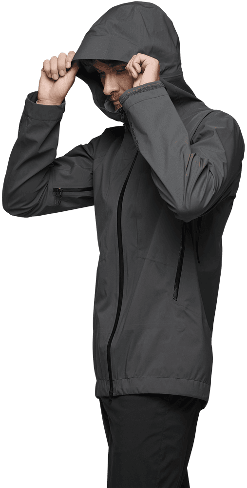 M's Highline Stretch Shell Anthracite, view: 2