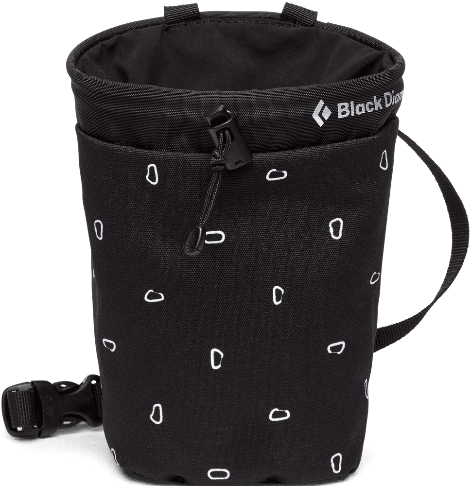Gym Chalk Bag Carabiner Print Black, view: 0