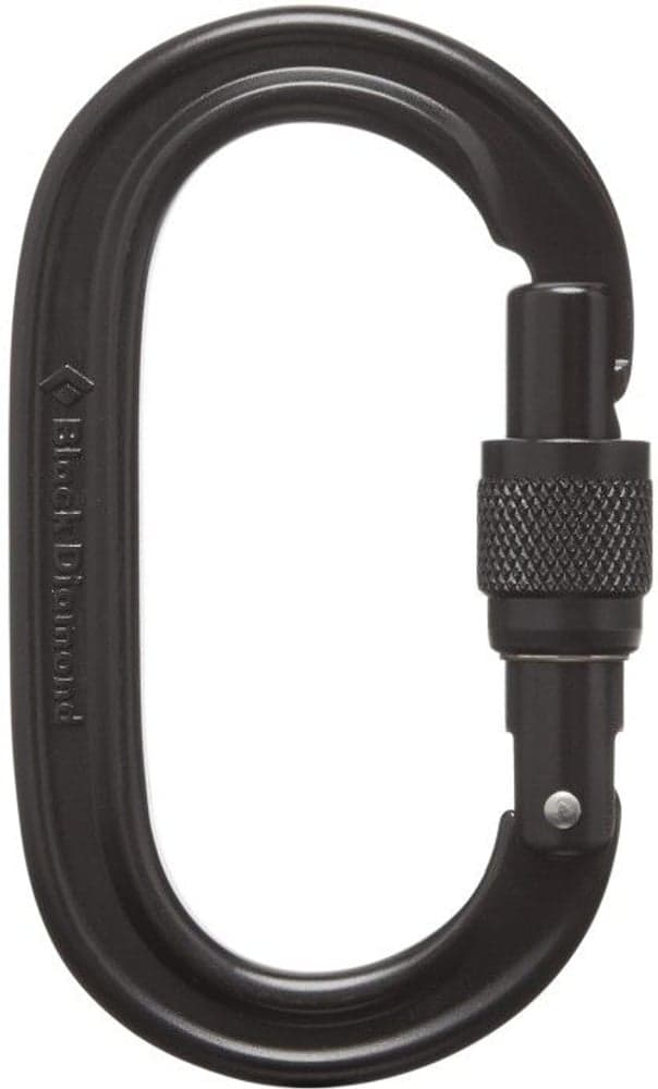 Oval Keylock Screwgate Biner Black, view: 0