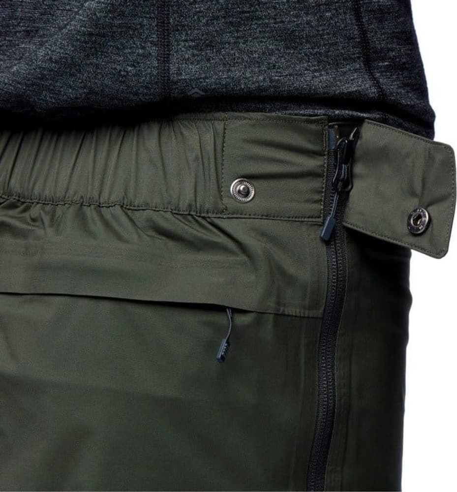 M's Stormline Stretch Full Zip Rain Pants Black, view: 4