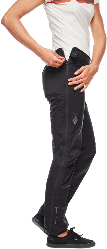 W's Stormline Stretch Full Zip Rain Pants Black, view: 4