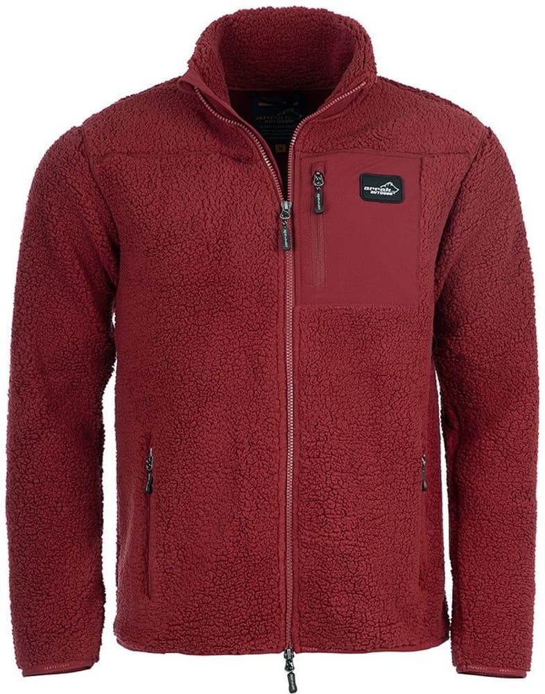 Arrak M's Sherpa Fleece Jacket Dark Red, view: 1