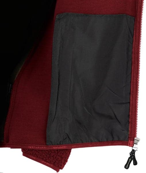 Arrak W's Sherpa Fleece Jacket Dark Red, view: 6